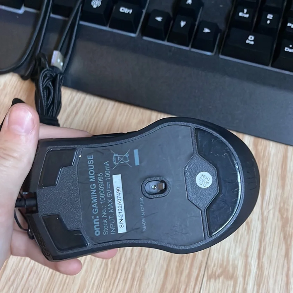 gaming keyboard and mouse it was only used one time it’s and onn gaming